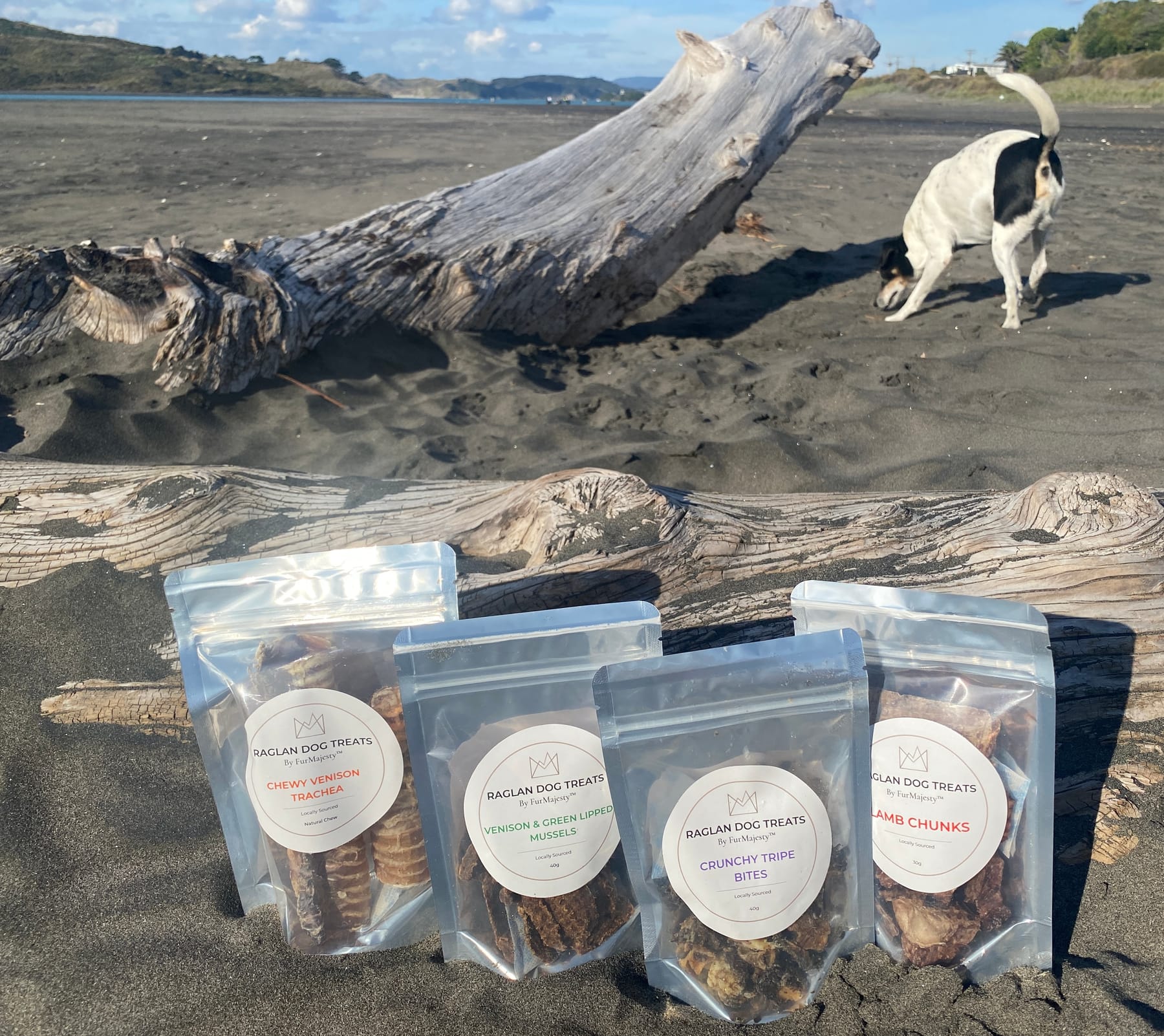 The Complete FurMajesty Wellness Collection of four air-dried New Zealand dog treats